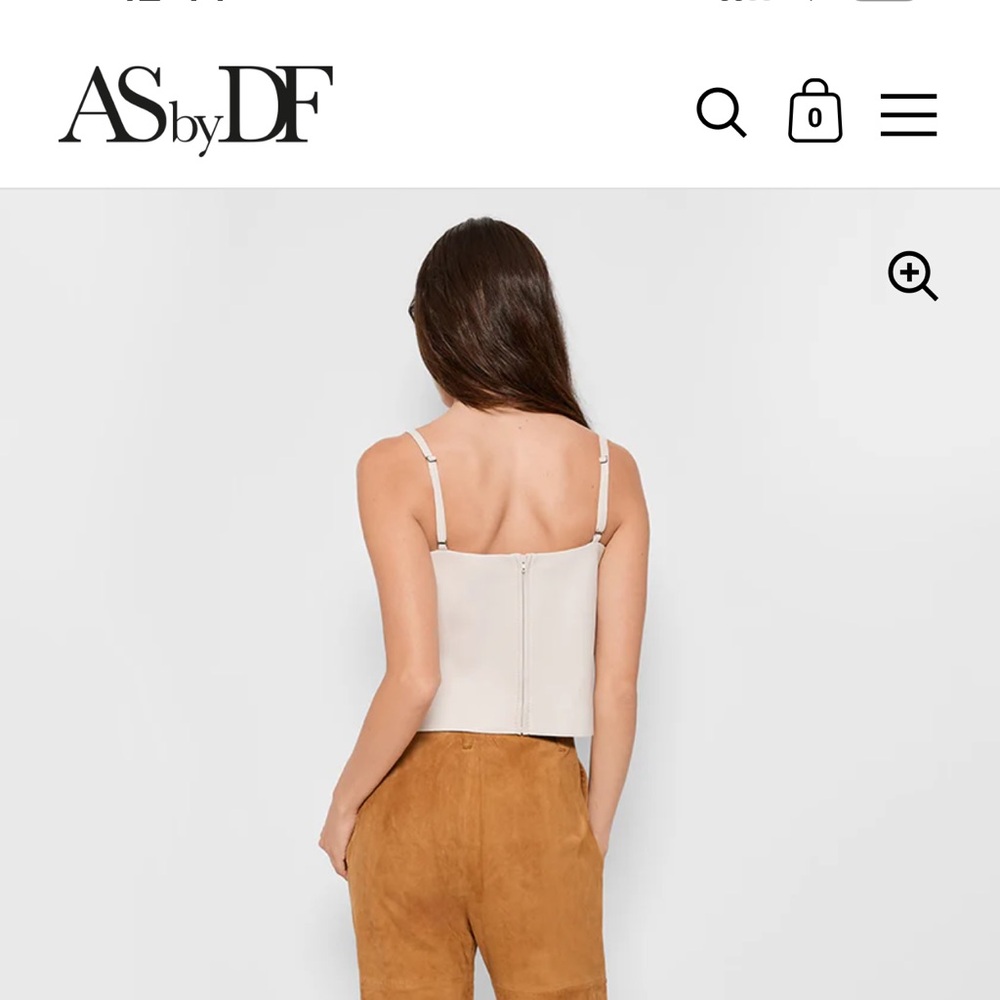 AS by DF recycled leather cami L - Picture 2 of 5